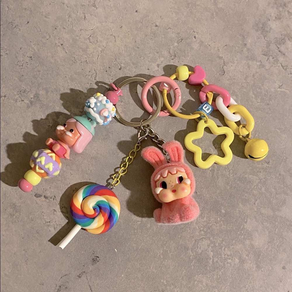 Pink Cry Baby Key Purse Charm